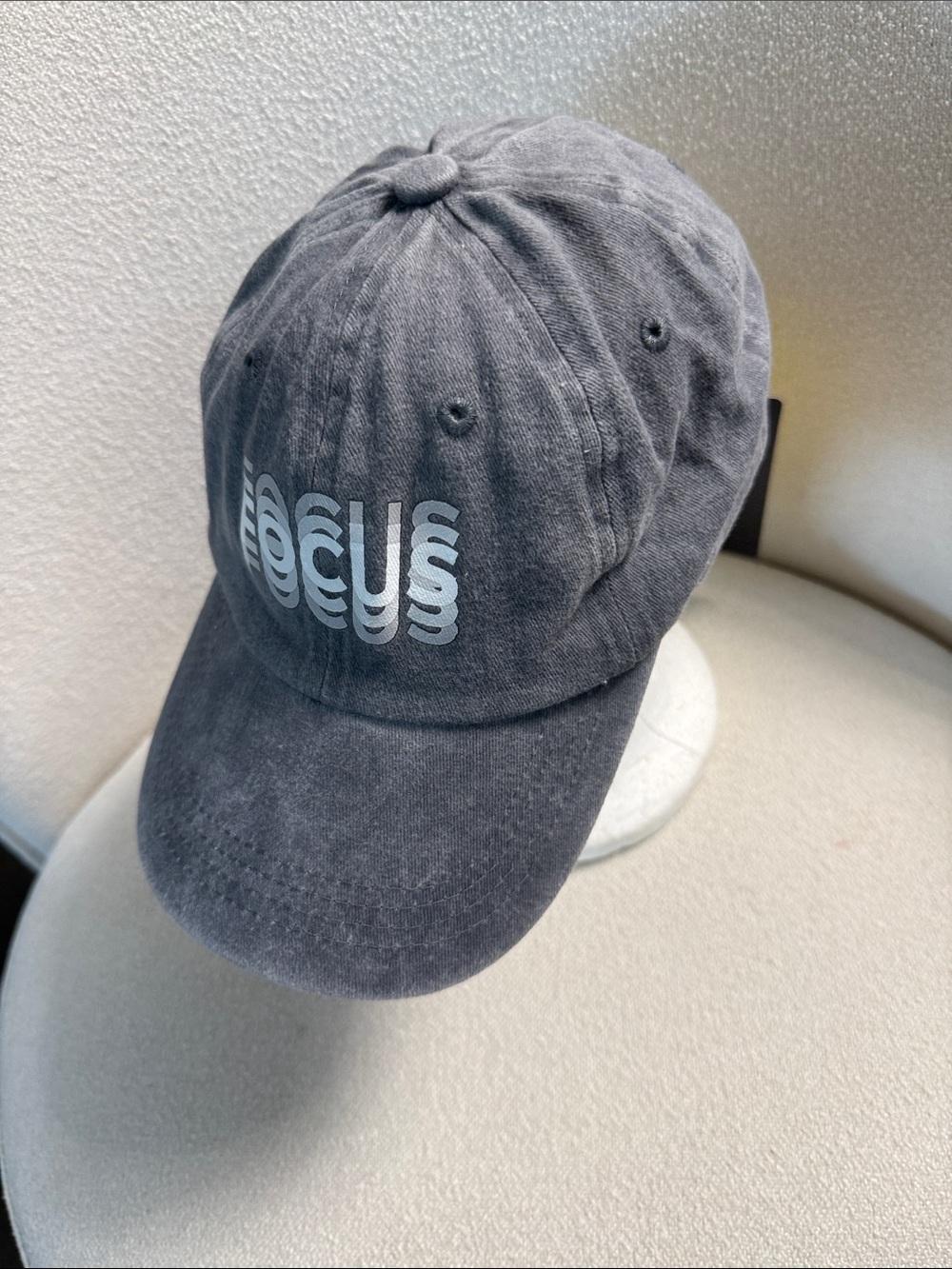 Unbranded Gray Focus Logo Baseball Cap